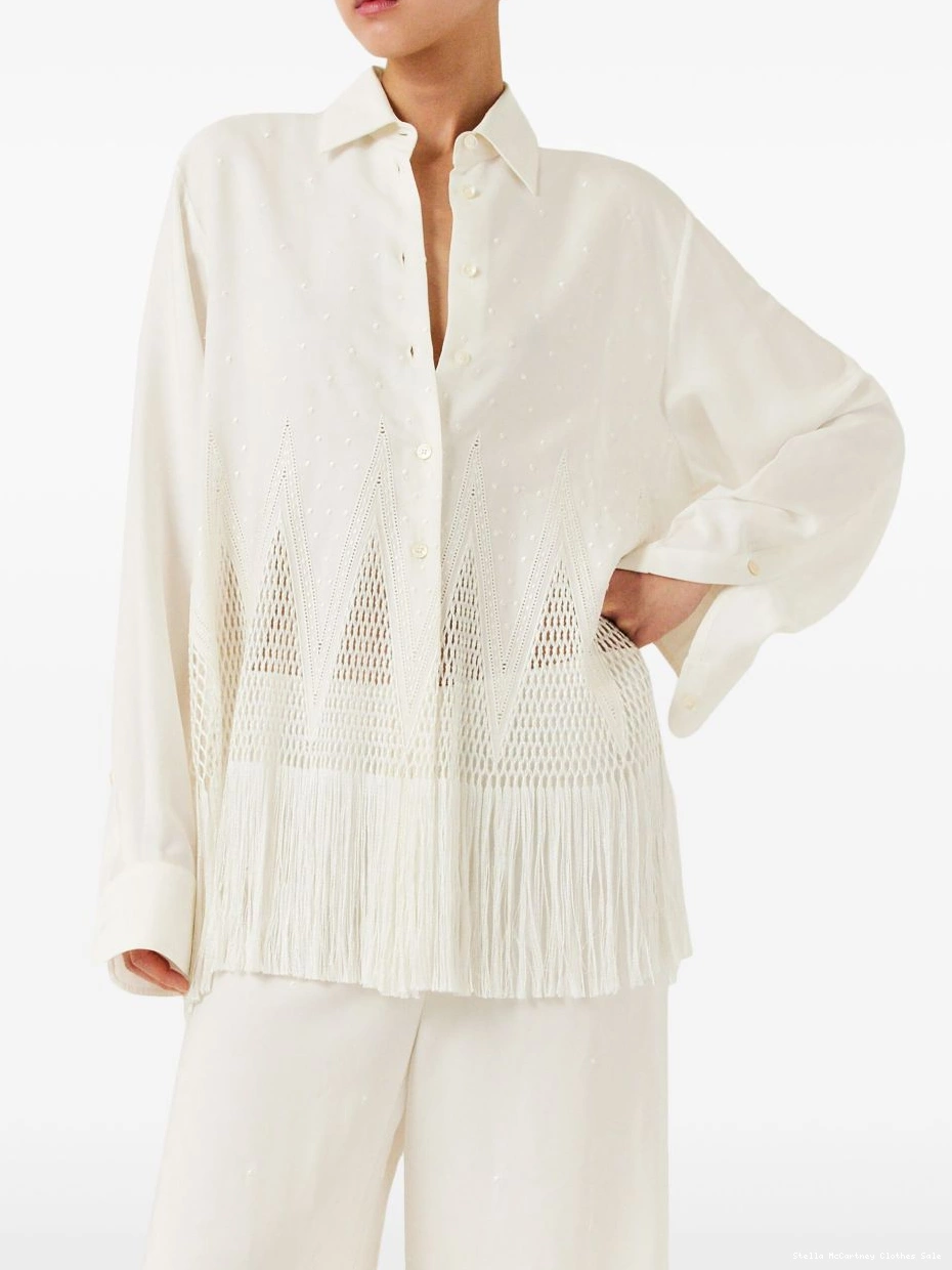 Cheap Women McCartney shirt open-knit Stella fringe 0725